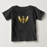 Gold Ankh with Wings