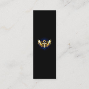 Gold Ankh with Wings Calling Card