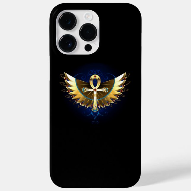 Gold Ankh with Wings Case-Mate iPhone Case (Back)