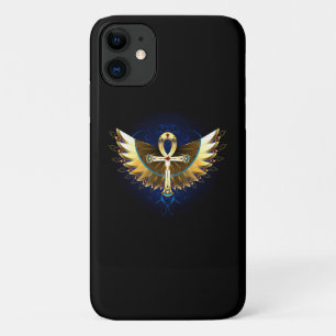 Gold Ankh with Wings iPhone 11 Case