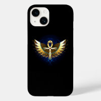 Gold Ankh with Wings