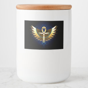 Gold Ankh with Wings Food Label