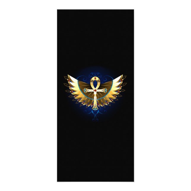 Gold Ankh with Wings Rack Card (Front)