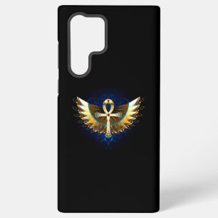 Gold Ankh with Wings Samsung Galaxy Case