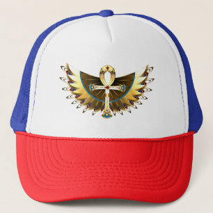 Gold Ankh with Wings Trucker Hat