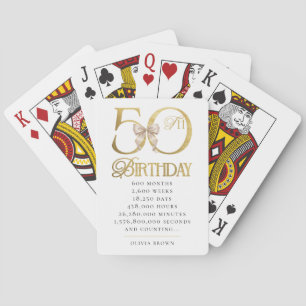 Gold Anniversary 50th Birthday Party Playing Cards
