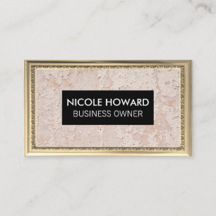Gold Antique Frame Wall Grunge Texture Business Card
