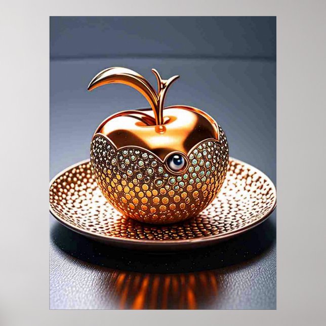 🍎 Gold Apple Elegant Decor Gift For Home ✨ (Front)