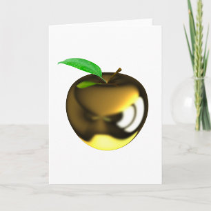Gold Apple Greeting Cards