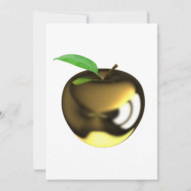 Gold Apple Invitations (Front)