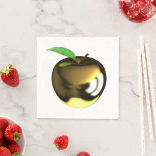Gold Apple Paper Napkins