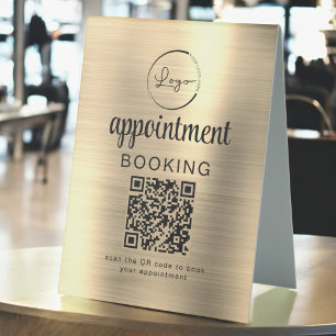 Gold Appointment Booking QR Code Business