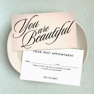 Gold Appointment Reminder - You are Beautiful Card