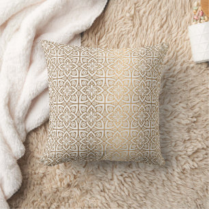 gold arabic pattern cushion