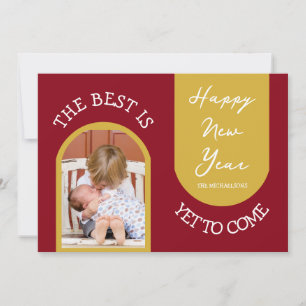 Gold Arch Photo New Years Holiday Card