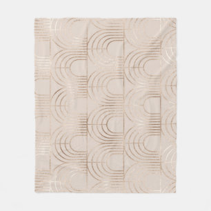 Gold Arch Tiles Art Deco. Fleece Blanket