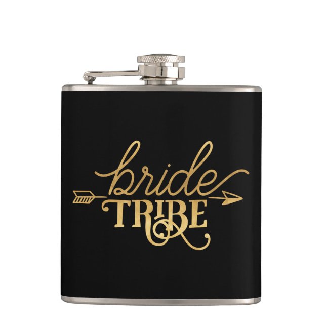 Gold Arrow Bride Tribe Flask (Front)