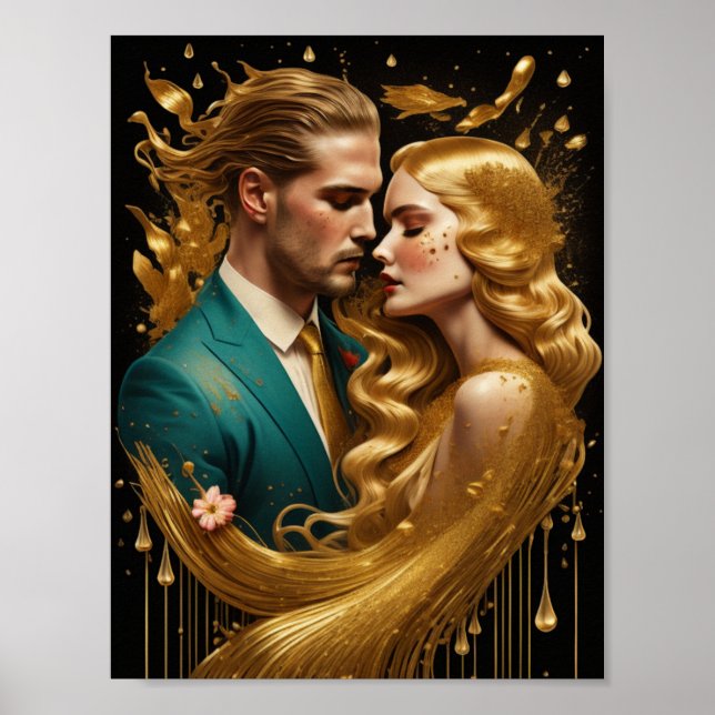 Gold art couple poster (Front)