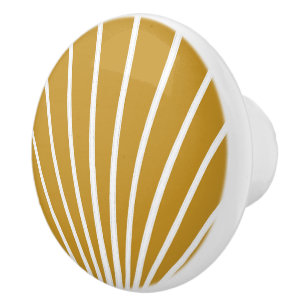 Gold Art Deco Design Ceramic Knob