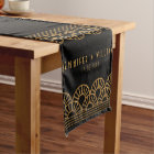 Gold Art Deco Fan Gatsby Wedding Table Runner