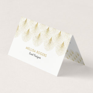 Gold Art-Deco Geometric Pattern Business Card