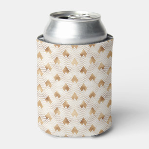 Gold Art Deco Pattern Can Cooler