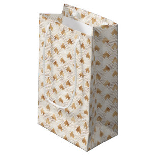 Gold Art Deco Pattern Small Gift Bag