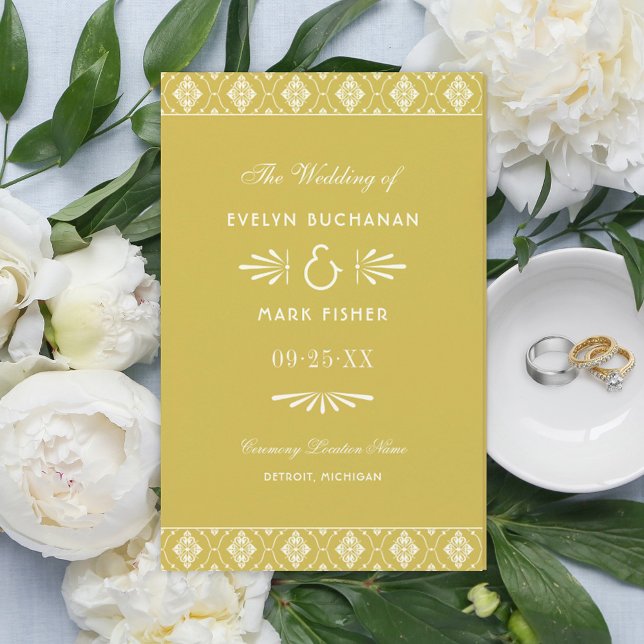 Gold Art Deco Wedding Programs (Creator Uploaded)