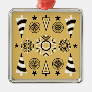 Gold Art Nouveau Christmas Decoration