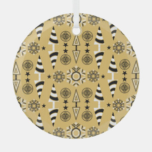 Gold Art Nouveau Christmas Decoration