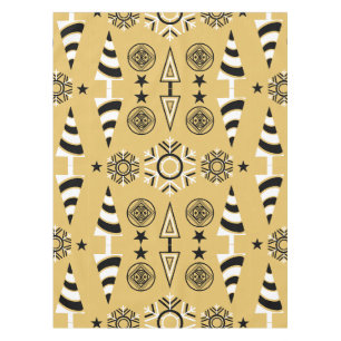 Gold Art Nouveau Christmas Decoration Tablecloth