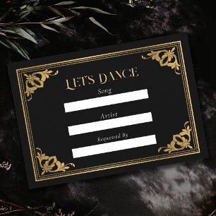 Gold Art Nouveau Gothic Tarot Card Song Request