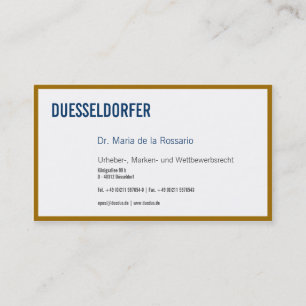 Gold as colour business card