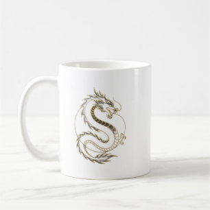 Gold Asia Dragon Mugs