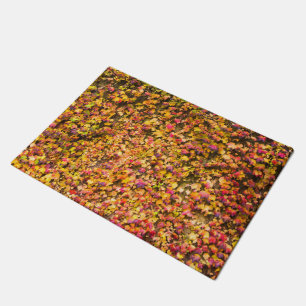 Gold autumn colours ivy wall doormat