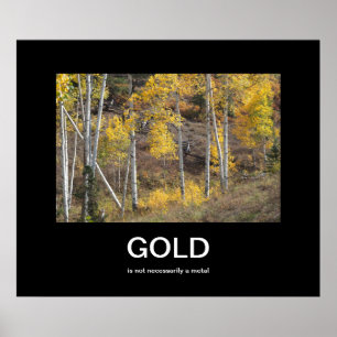 Gold Autumn Demotivational Poster