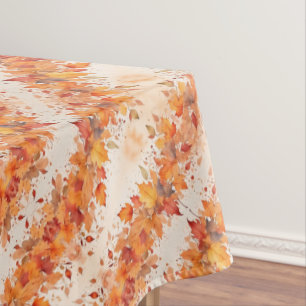 Gold Autumn Leaves Tablecloth