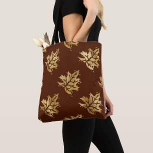 Gold Autumn Pattern Tote Bag