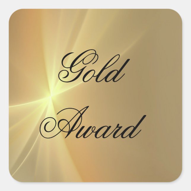 Gold Award Stickers for Scrapbooks and Invitations (Front)