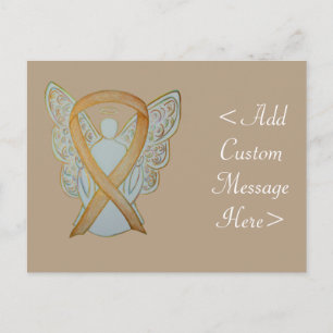 Gold Awareness Ribbon Angel Custom Postcard