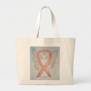 Gold Awareness Ribbon Custom Art Tote Bag