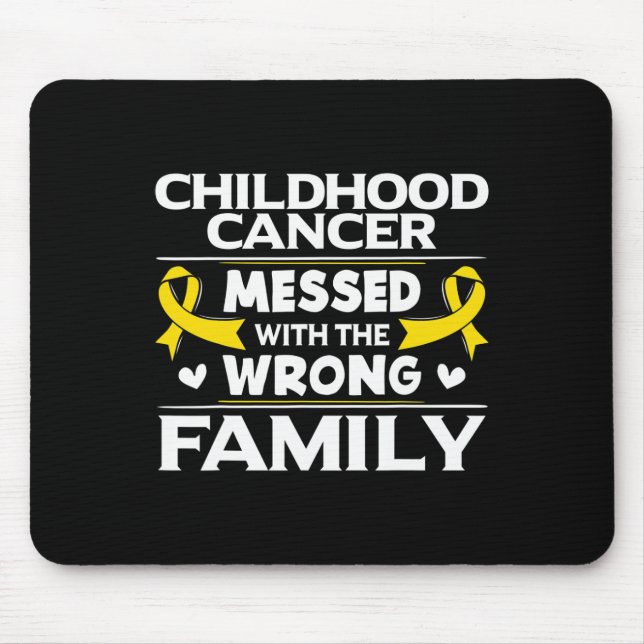 Gold Awareness Ribbon - Gift for Childhood Cancer  Mouse Pad (Front)