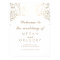 Gold Baby's Breath Wedding Welcome Sign Poster