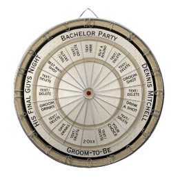 Gold Bachelor Party Regulation Dartboard
