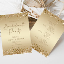 Gold Bachelorette Party Itinerary, Hen Weekend