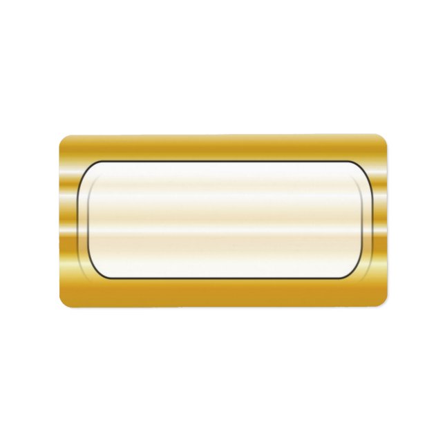 Gold Background Blank Address Labels (Front)