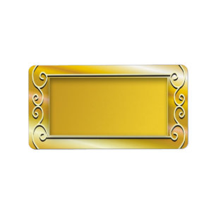Gold Background Blank Address Labels
