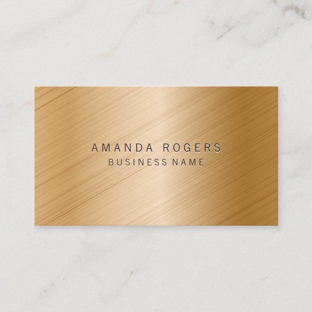 Gold Background Business Card (Front)