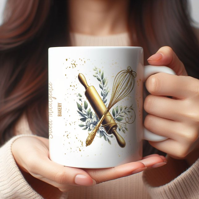 Gold Bakery Baking Utensils Coffee Mug (Creator Uploaded)