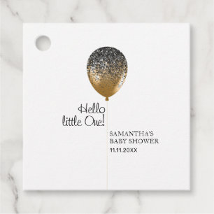 Gold Balloon Baby Shower Event Decor Favour Tags
